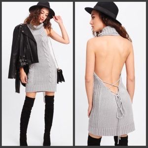 🔥NWT Backless Knit Sweater dress